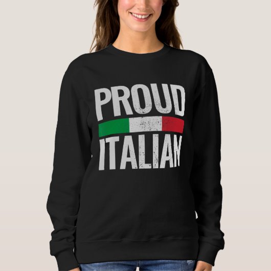 Italienische Staatsflagge Vintag Italien Sweatshirt (Vorderseite)