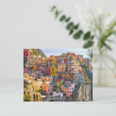 Italienische Stadt am Mittelmeer Postkarte (Stehend Vorderseite)