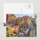 Italienische Stadt am Mittelmeer Postkarte (Vorne/Hinten)