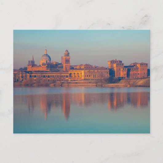 Italienische Stadt Mantua Skyline Postkarte (Vorderseite)