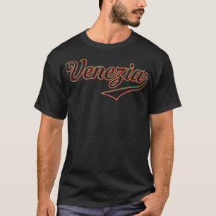 Italienische Stadt Venedig Vintager Sporttypograph T-Shirt