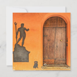 Italienische Street Art Door Grußkarte Feiertagskarte