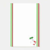 Italienische Streifenflagge Post-it Klebezettel (Vorderseite)
