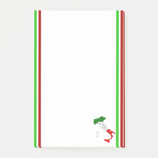 Italienische Streifenflagge Post-it Klebezettel (Vorderseite)