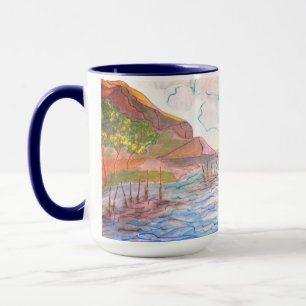 Italienische Sunset Watercolor-Tasse Tasse