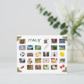 Italienische Symbole Postkarte (Stehend Vorderseite)