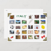 Italienische Symbole Postkarte (Vorne/Hinten)
