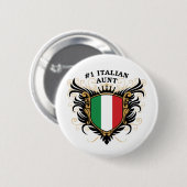 Italienische Tante der Nr.-eine Button (Vorne & Hinten)