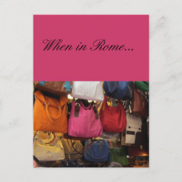 Italienische Taschen - Rom, Italien Postkarte