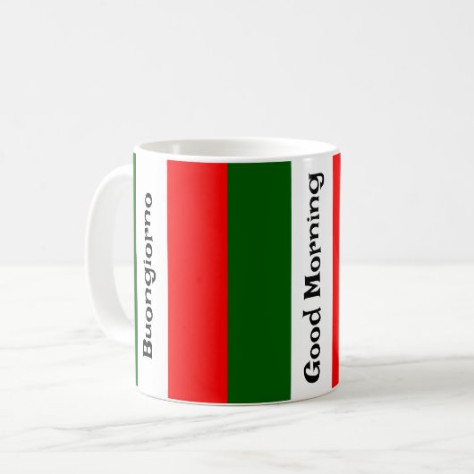 Italienische Tasse für die Gestaltung von Fahnen (Vorderseite Links)