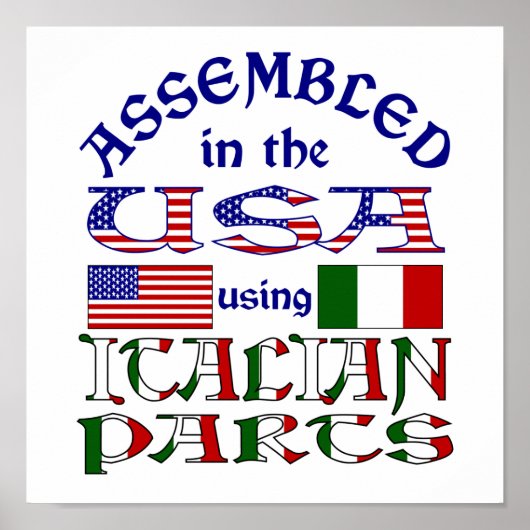Italienische Teile Poster (Vorne)