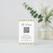 Italienische Tiles Hochzeitskarte mit QR-Code Platzkarte (Stehend Vorderseite)