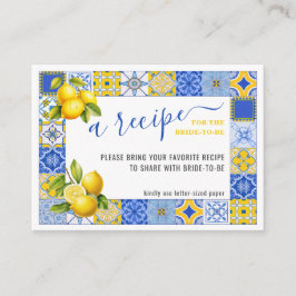 Italienische Tiles Lemon Brautparty Rezept Anfrage Begleitkarte