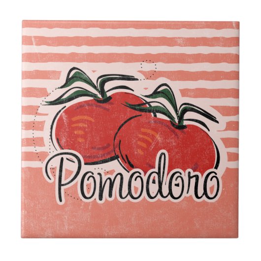 Italienische Tomate-Fliese Trivet Fliese (Vorderseite)