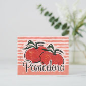 Italienische Tomatenkarte Postkarte (Stehend Vorderseite)