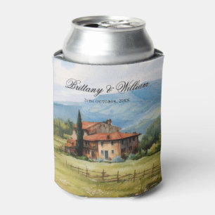 Italienische Toskana-Landschaft-Hochzeit  Dosenkühler