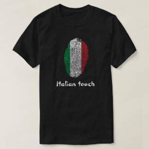 Italienische Touchfingerabdruckflagge T-Shirt