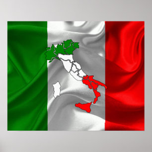 Italienische Tricolor Poster