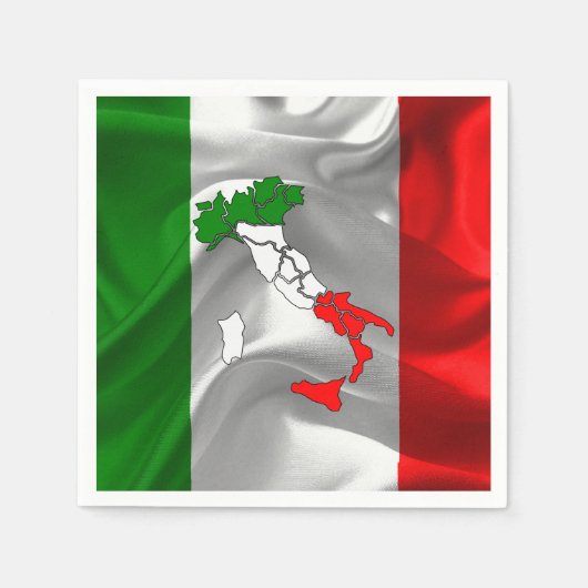 Italienische Tricolor Serviette (Vorderseite)