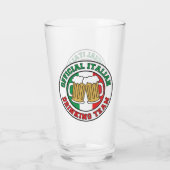 Italienische trinkende Team-Flagge von Italien Glas (Rückseite)