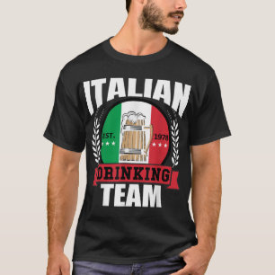 Italienische Trinker-Mannschaft Italien-Flagge Bie T-Shirt