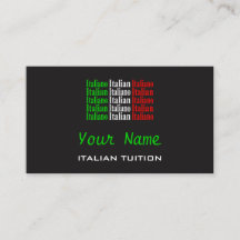 Italienische Tutor-Visitenkarten
