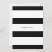 Italienische Typografie in Schwarz und Weiß Save The Date (Rückseite)