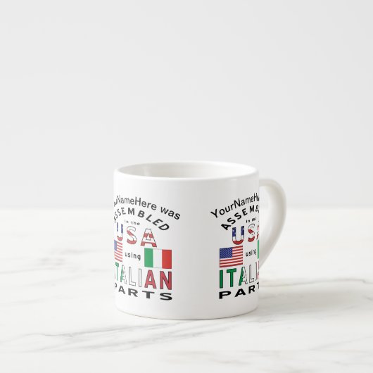 Italienische USA Teile Personalisiert Espressotasse (Vorderseite Rechts)