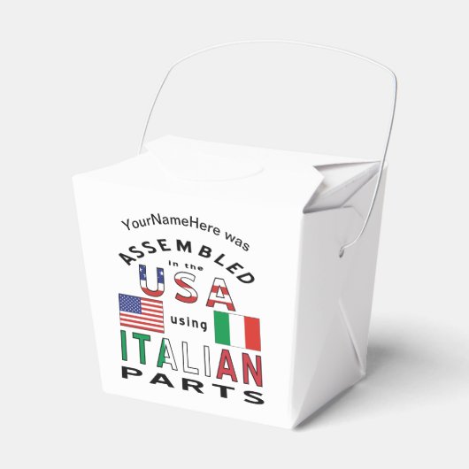 Italienische USA Teile Personalisiert Geschenkschachtel (Vorderseite)