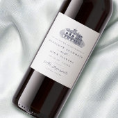 Italienische Villa Illustration Hochzeit Einladung Weinetikett