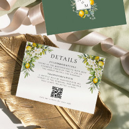 Italienische Villa Lemons & Olive Hochzeiten Detai Begleitkarte