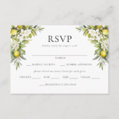 Italienische Villa Lemons & Olive Wedding RSVP Begleitkarte (Vorderseite)
