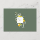 Italienische Villa Lemons & Olive Wedding RSVP Begleitkarte (Rückseite)