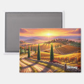 Italienische Villa Toskana Magnet (Vorderseite/Rückseite)