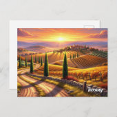 Italienische Villa Toskana Postkarte (Vorne/Hinten)