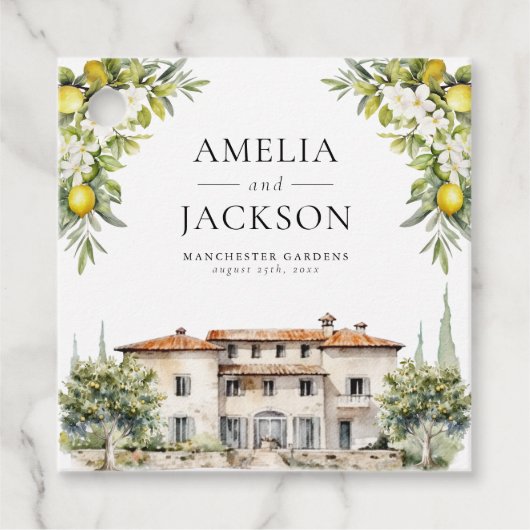 Italienische Villen Lemons & Olives Geschenkanhänger (Vorderseite)