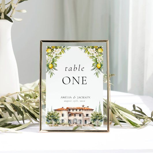 Italienische Villen Lemons & Olives Tischnummer