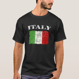 Italienische Vintage Flagge Italien Retro Banner E T-Shirt