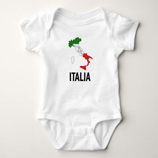 Italienische Vintage Flagge Italienischer T - Shir Baby Strampler (Vorderseite)