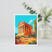 Italienische Vintage-Illustration Postkarte (Stehend Vorderseite)
