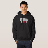 Italienische Vintage italienische Flagge Italien 2 Hoodie (Vorne ganz)
