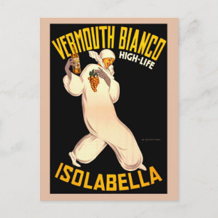 Italienische Vintage-Retro-Werbung für Vermouth Postkarte