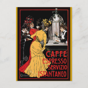Italienische Vintage-Werbung für Espresso-Kaffee Postkarte