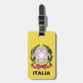 Italienische Wappen-Gepäckmarke Gepäckanhänger (Vorderseite vertikal)