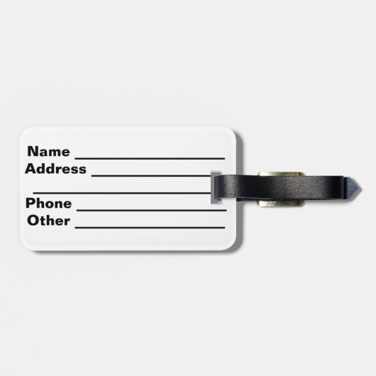 Italienische Wappen-Gepäckmarke Gepäckanhänger (Rückseite horizontal)