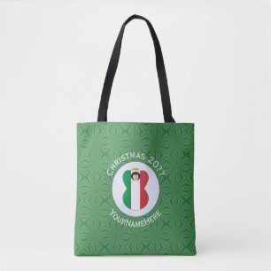 Italienische Weihnachtsflagge mit Engel personalis Tasche