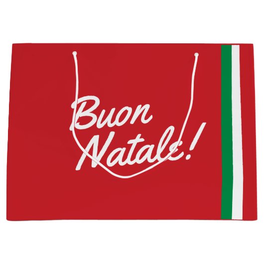 Italienische Weihnachtsgeschenktasche Große Geschenktüte (Vorderseite)