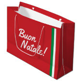 Italienische Weihnachtsgeschenktasche Große Geschenktüte (Vorderseite Schrägansicht)