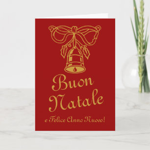 Italienische Weihnachtsgrußkarte   Buon Natale Feiertagskarte