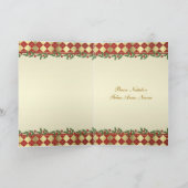 Italienische Weihnachtskarte mit Glocke und Feiertagskarte (Innenseite)